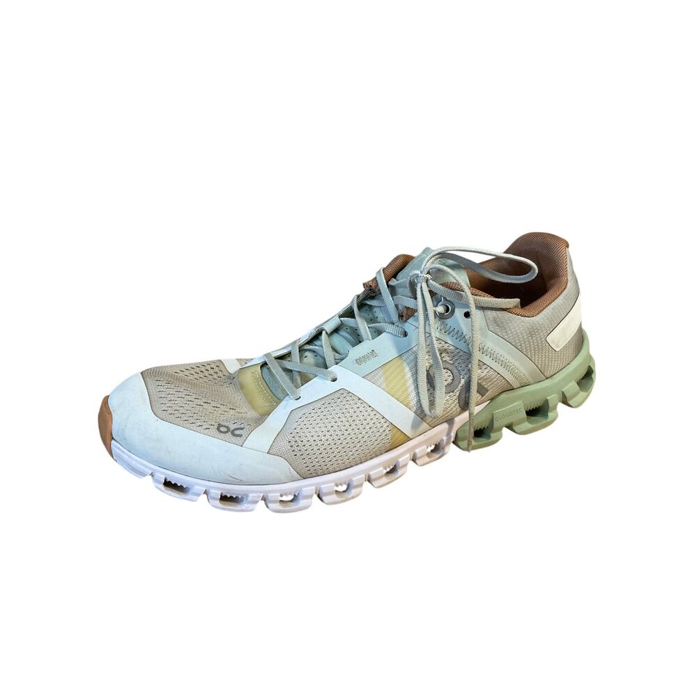 On Running Cloudflow Women's Aloe White Lace Up Athletic Running Shoes Size 9.5